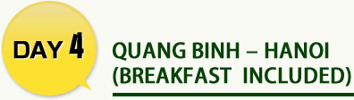 QUANG BINH – ha noi (Breakfast  included)